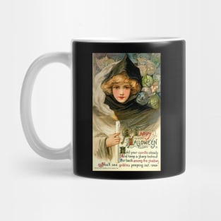 Vintage Girl with Candles Girl and Goblins Mug